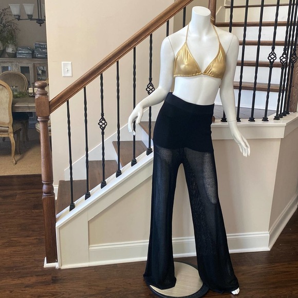 ZARA Mesh Knit Swim Wear Cover Up Pants, size Medium - Picture 3 of 11